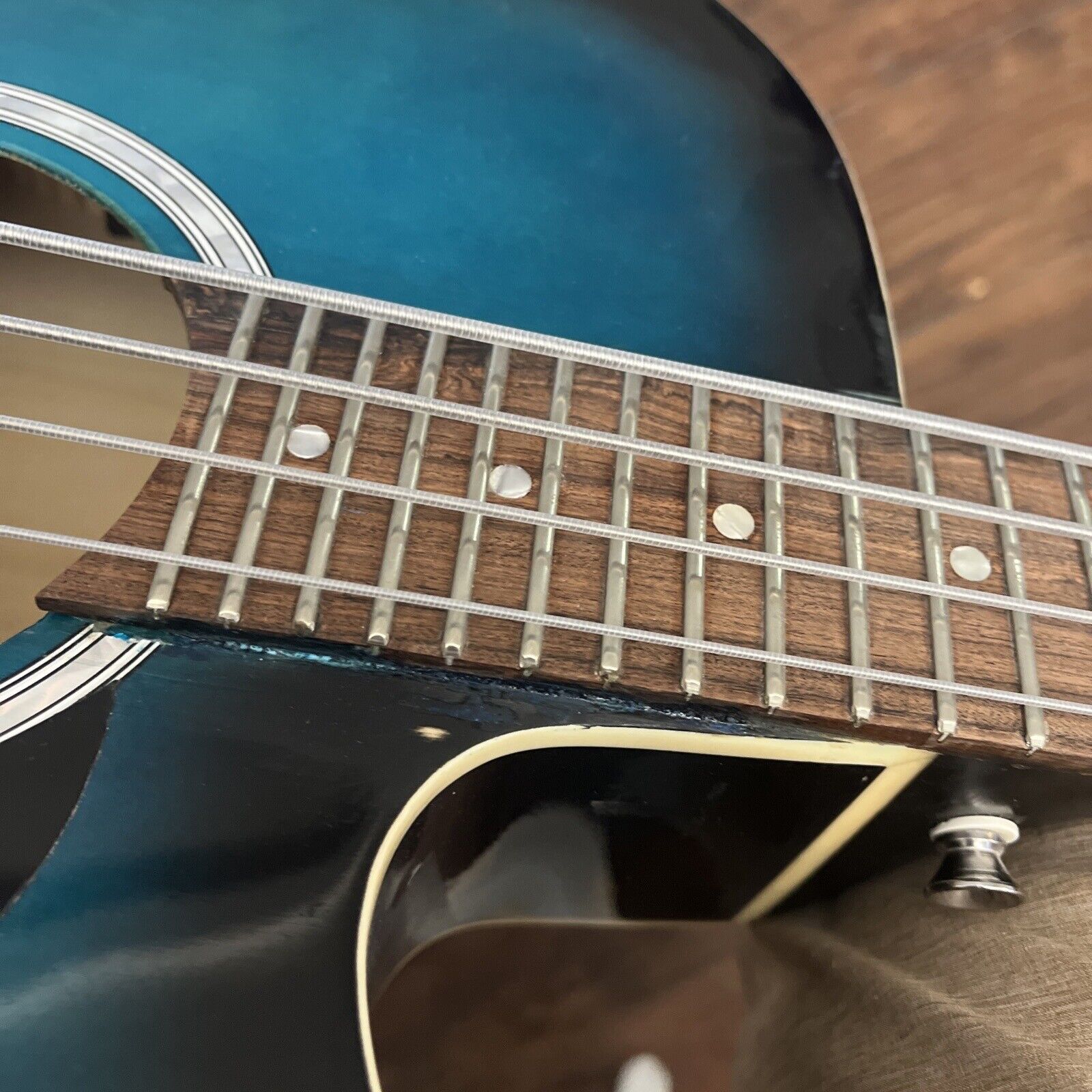 19 Tone Microtonal Acoustic Electric Bass Guitar 34 Fret Modified BC Rich OOAK 19