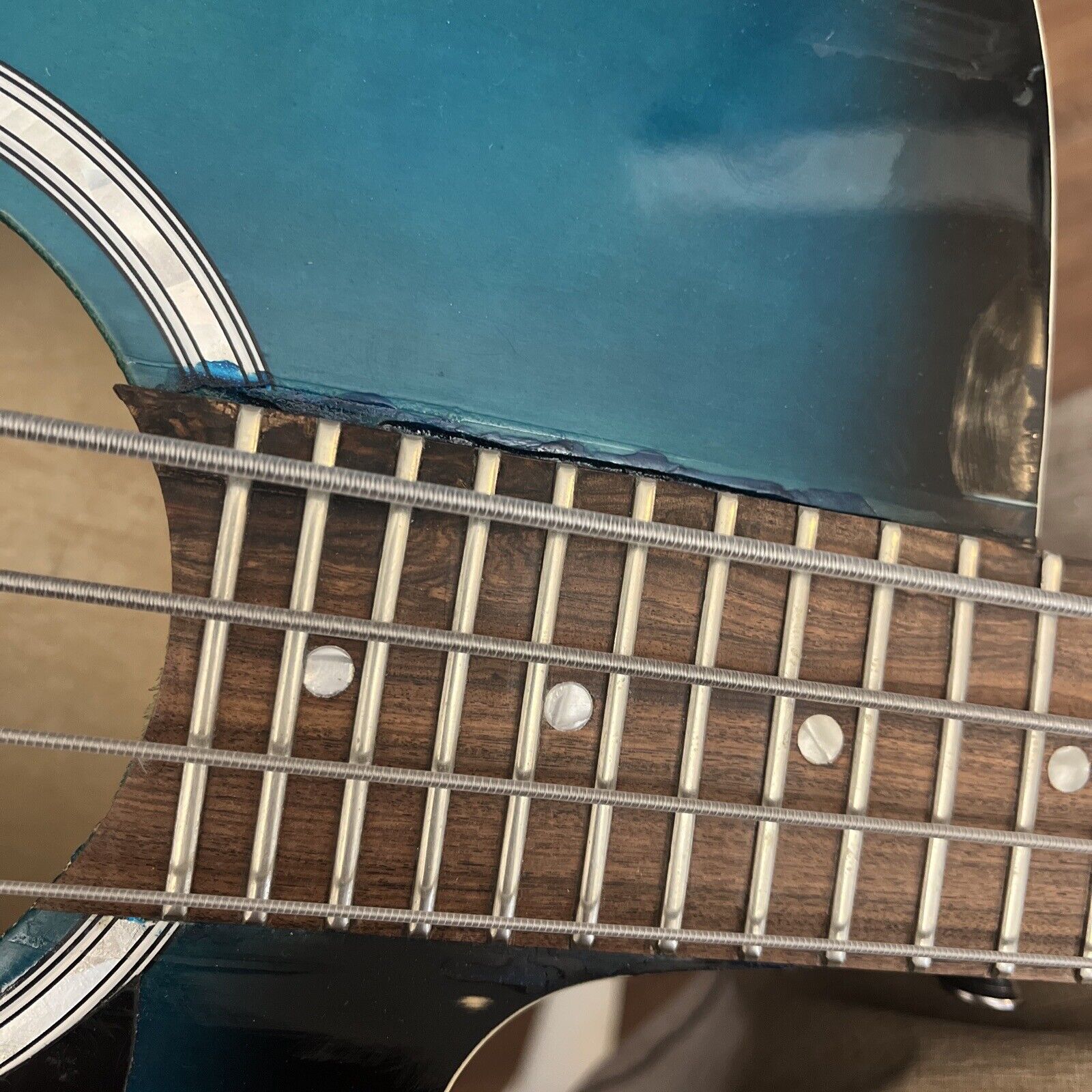 19 Tone Microtonal Acoustic Electric Bass Guitar 34 Fret Modified BC Rich OOAK 20