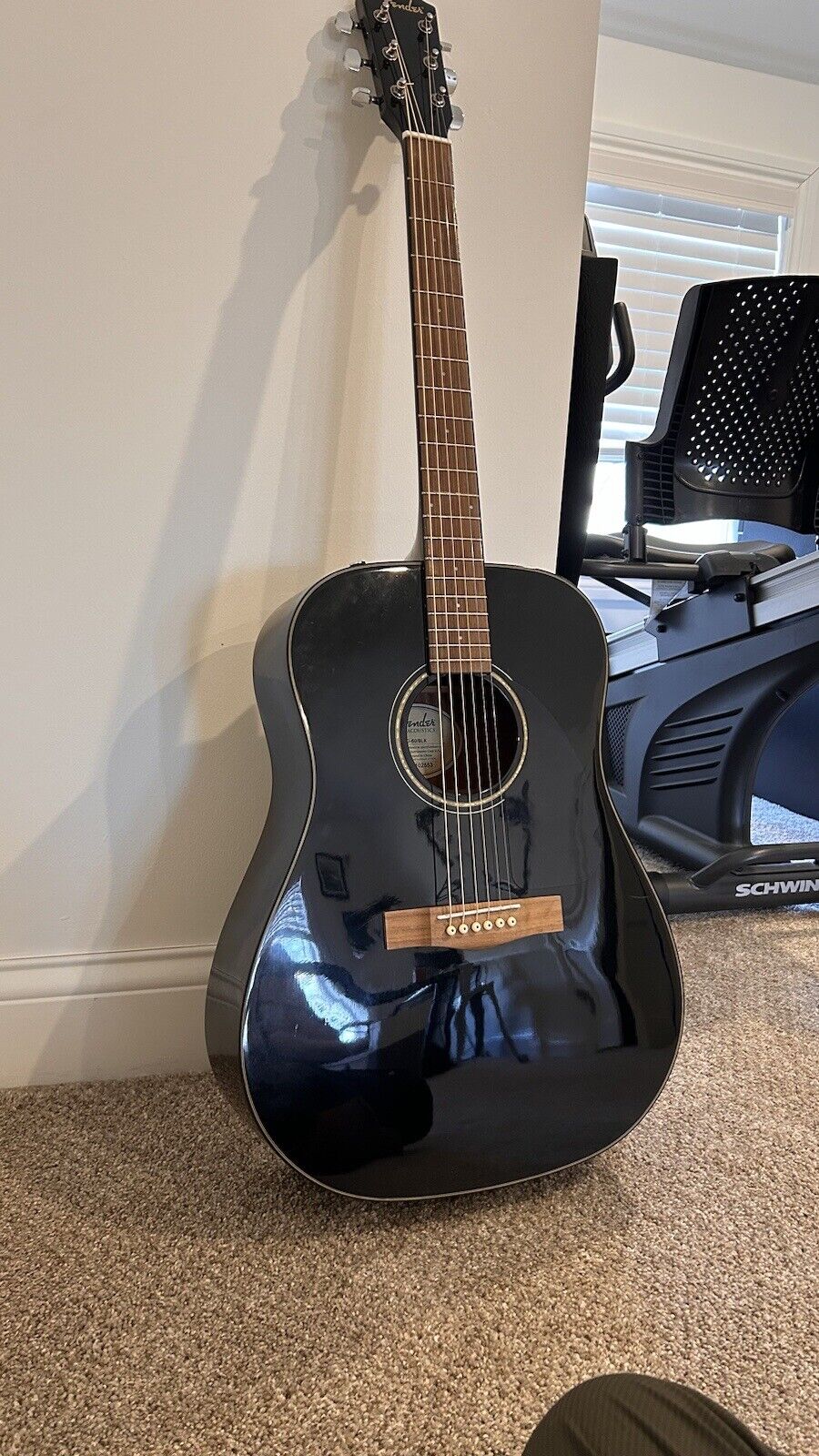 Fender CD-60 6-String Acoustic Guitar – Black 1