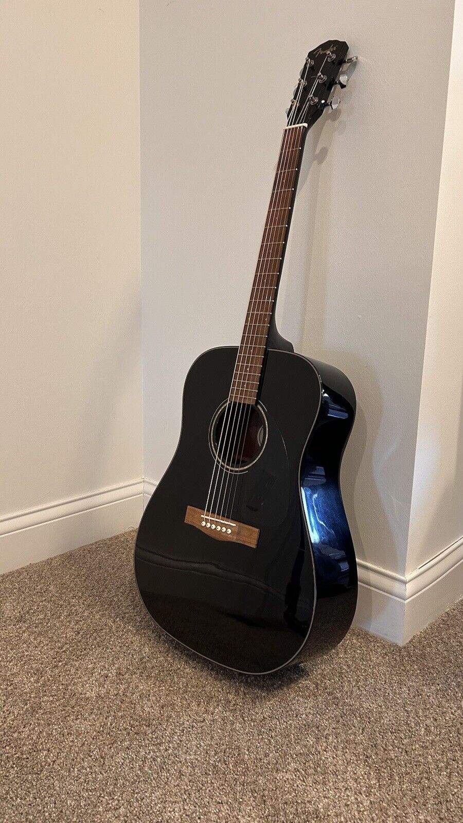 Fender CD-60 6-String Acoustic Guitar – Black 3