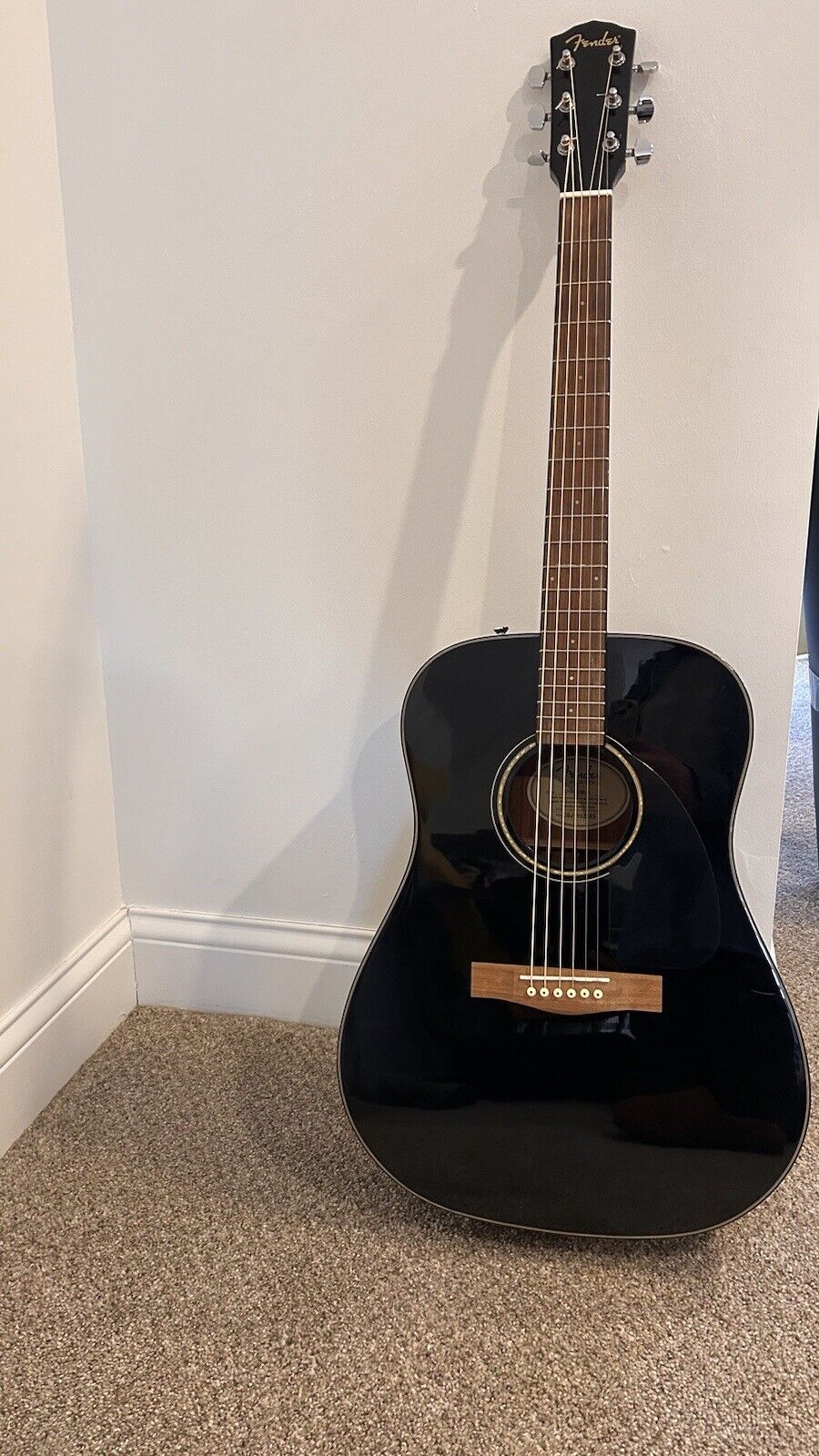 Fender CD-60 6-String Acoustic Guitar – Black 4