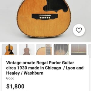 Vintage 1930s Regal Parlor Guitar - Lyon & Healy Quality Built - Image 23