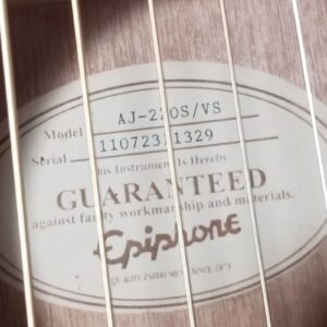 EPIPHONE AJ-200S/VS ACOUSTIC GUITAR 6 String Vintage Sunburst - Image 20