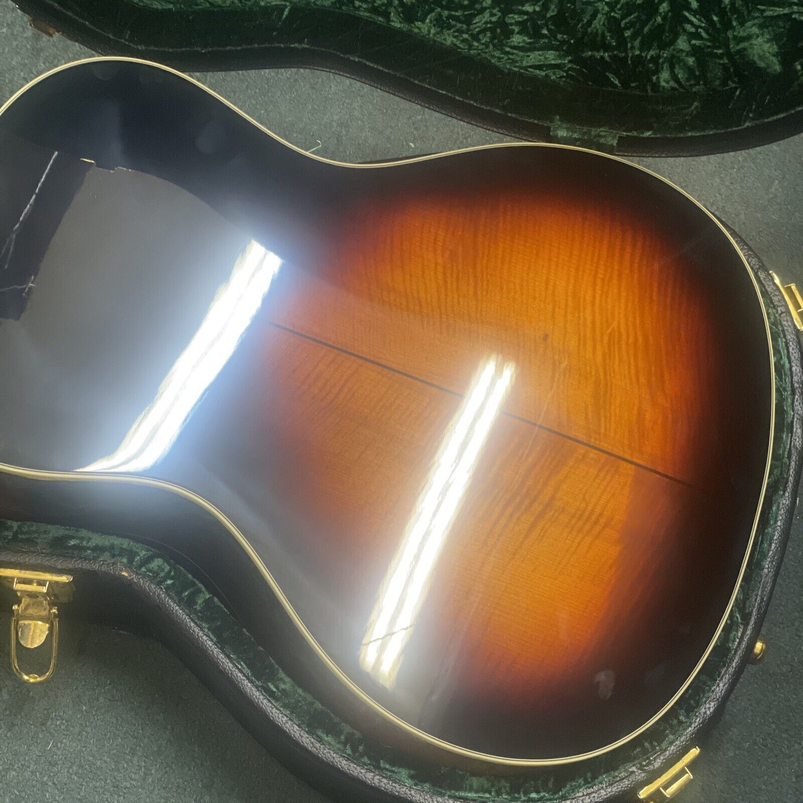 Recording King RNJ-25 Solid Maple Sunburst Acoustic Guitar with Case 10