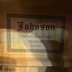 Johnson Blue Acoustic Guitar - Image 7
