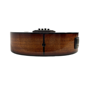 Haze 37"Solid Koa Top Height Adjustable Saddle Acoustic Bass Guitar-HZMINISEBKOA - Image 13