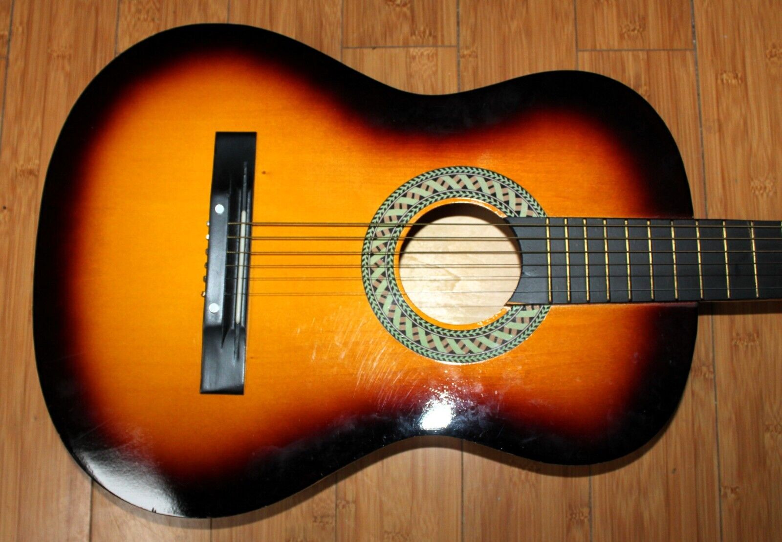 Unknown Brand Acoustic Guitar with Case 4
