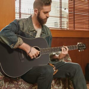Donner DAG-1B Acoustic Guitar Full Size 41" Cutaway Mahogany +Bag Strap | Refurb - Image 3