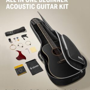 Donner DAG-1B Acoustic Guitar Full Size 41" Cutaway Mahogany +Bag Strap | Refurb - Image 7