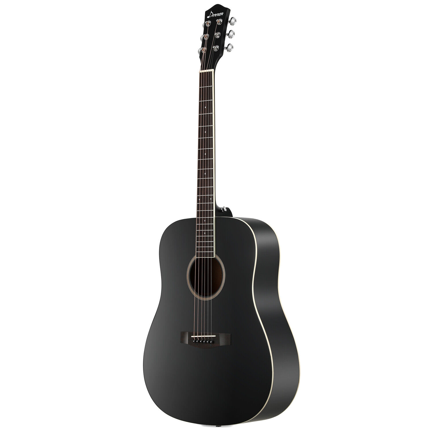 Donner DAG-1B Acoustic Guitar Full Size 41″ Cutaway Mahogany +Bag Strap | Refurb 9