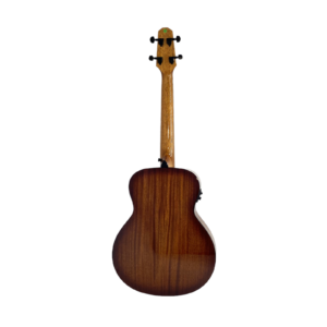 Haze 37"Solid Koa Top Height Adjustable Saddle Acoustic Bass Guitar-HZMINISEBKOA - Image 20