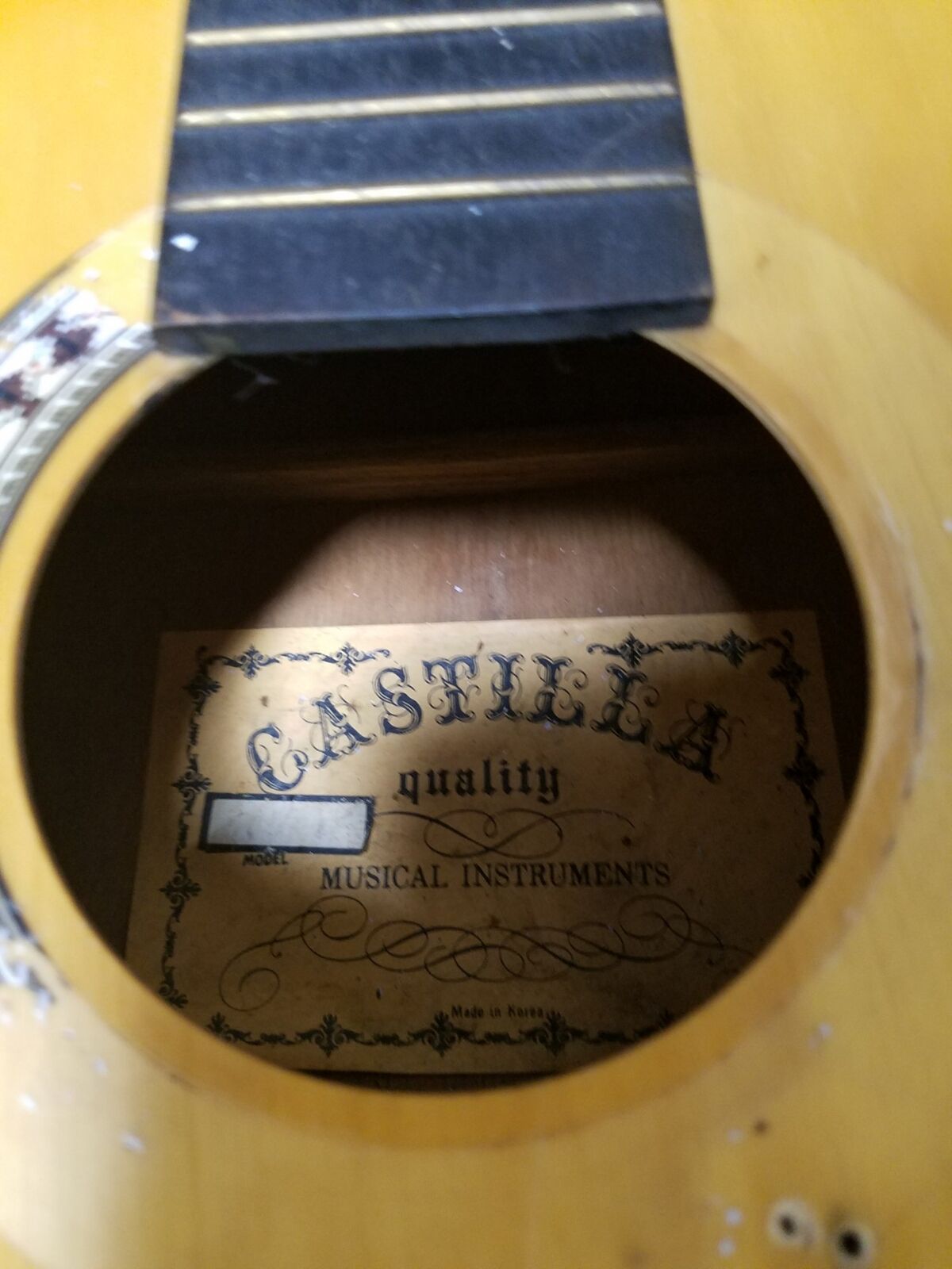 Vintage Castilla 6 String 18 Frets Right Handed Dreadnought Acoustic Guitar 7