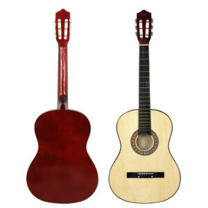 38" Wooden Beginners Acoustic Guitar With Guitar Case,Strap and Pick Natural - Image 3