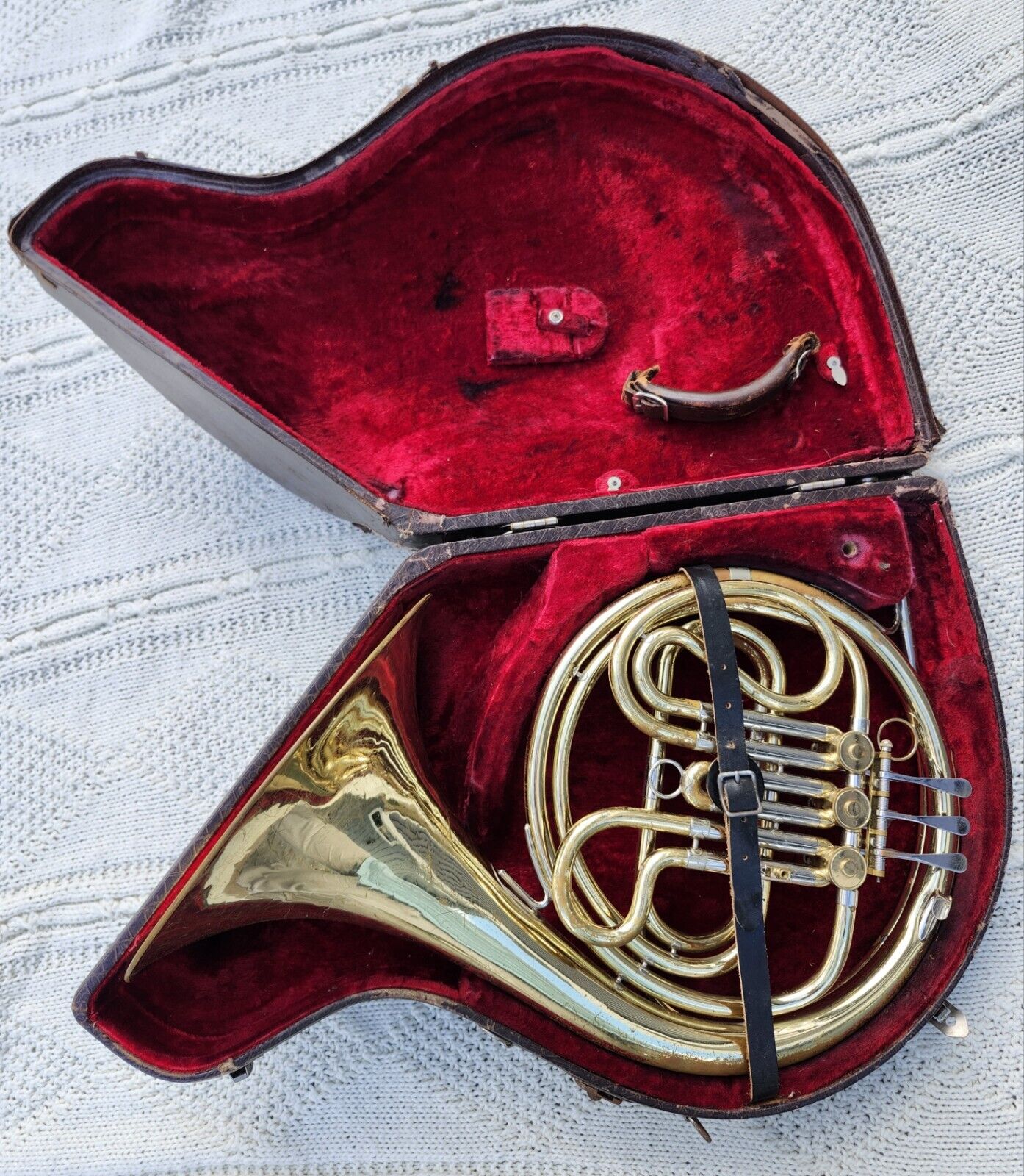 French Horn, King 1156 Single Key F with Eb Slide & Hard Case, circa, circa 1977 1