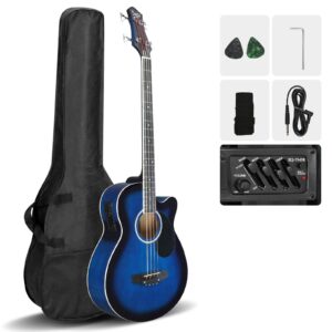Glarry GMB101 4 string Electric Acoustic Bass Guitar w/ 4-Band Equalizer EQ7545R - Image 1