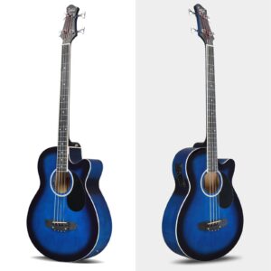 Glarry GMB101 4 string Electric Acoustic Bass Guitar w/ 4-Band Equalizer EQ7545R - Image 3