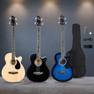 Glarry GMB101 4 string Electric Acoustic Bass Guitar w/ 4-Band Equalizer EQ7545R - Image 16