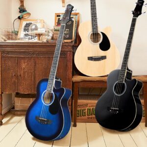 Glarry GMB101 4 string Electric Acoustic Bass Guitar w/ 4-Band Equalizer EQ7545R - Image 17