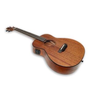 Acoustic Bass Guitar- Haze 37"Solid Koa Top Height Adjustable Saddle - Image 15