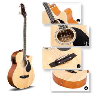 Glarry GMB101 4 string Electric Acoustic Bass Guitar 4-Band Equalizer EQ-7545R - Image 21