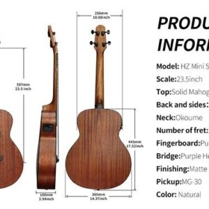 Acoustic Bass Guitar- Haze 37"Solid Koa Top Height Adjustable Saddle - Image 26