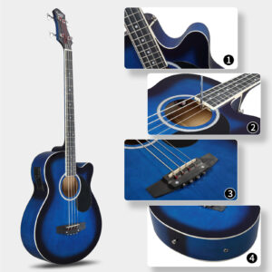 Glarry GMB101 4 string Electric Acoustic Bass Guitar 4-Band Equalizer EQ-7545R - Image 31