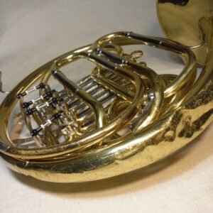 JUPITER JHR-852 DOUBLE FRENCH HORN BRASS WORKING GOOD W/DENTS CASE MOUTHPIECE - Image 9