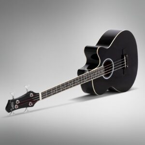 Glarry GMB101 Black 4 string Electric Acoustic Bass Guitar w/ 4-Band Equalizer - Image 6