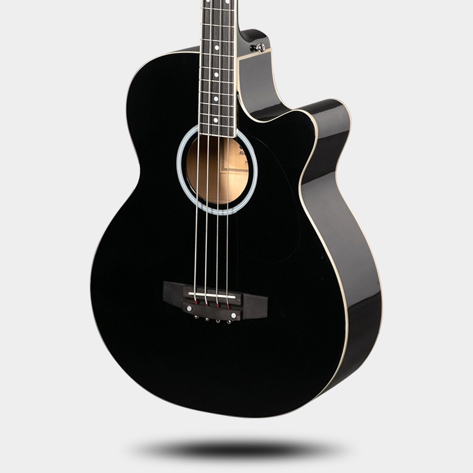 Glarry GMB101 Black 4 string Electric Acoustic Bass Guitar w/ 4-Band Equalizer 13