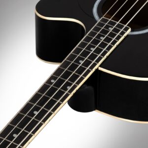 Glarry GMB101 Black 4 string Electric Acoustic Bass Guitar w/ 4-Band Equalizer - Image 15
