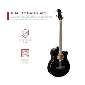 Acoustic Electric Bass Guitar - Full Size, 4 String, Fre... - Image 3