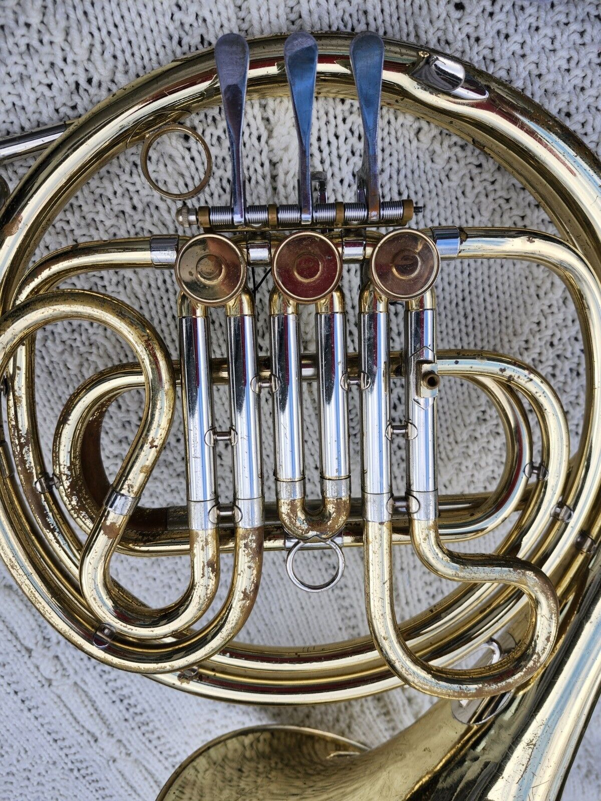 French Horn, King 1156 Single Key F with Eb Slide & Hard Case, circa, circa 1977 7
