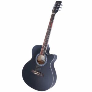 Glarry GT501 40" Practice Beginner Spruce Folk Acoustic Guitar Black - Image 4