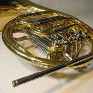 JUPITER JHR-852 DOUBLE FRENCH HORN BRASS WORKING GOOD W/DENTS CASE MOUTHPIECE - Image 12