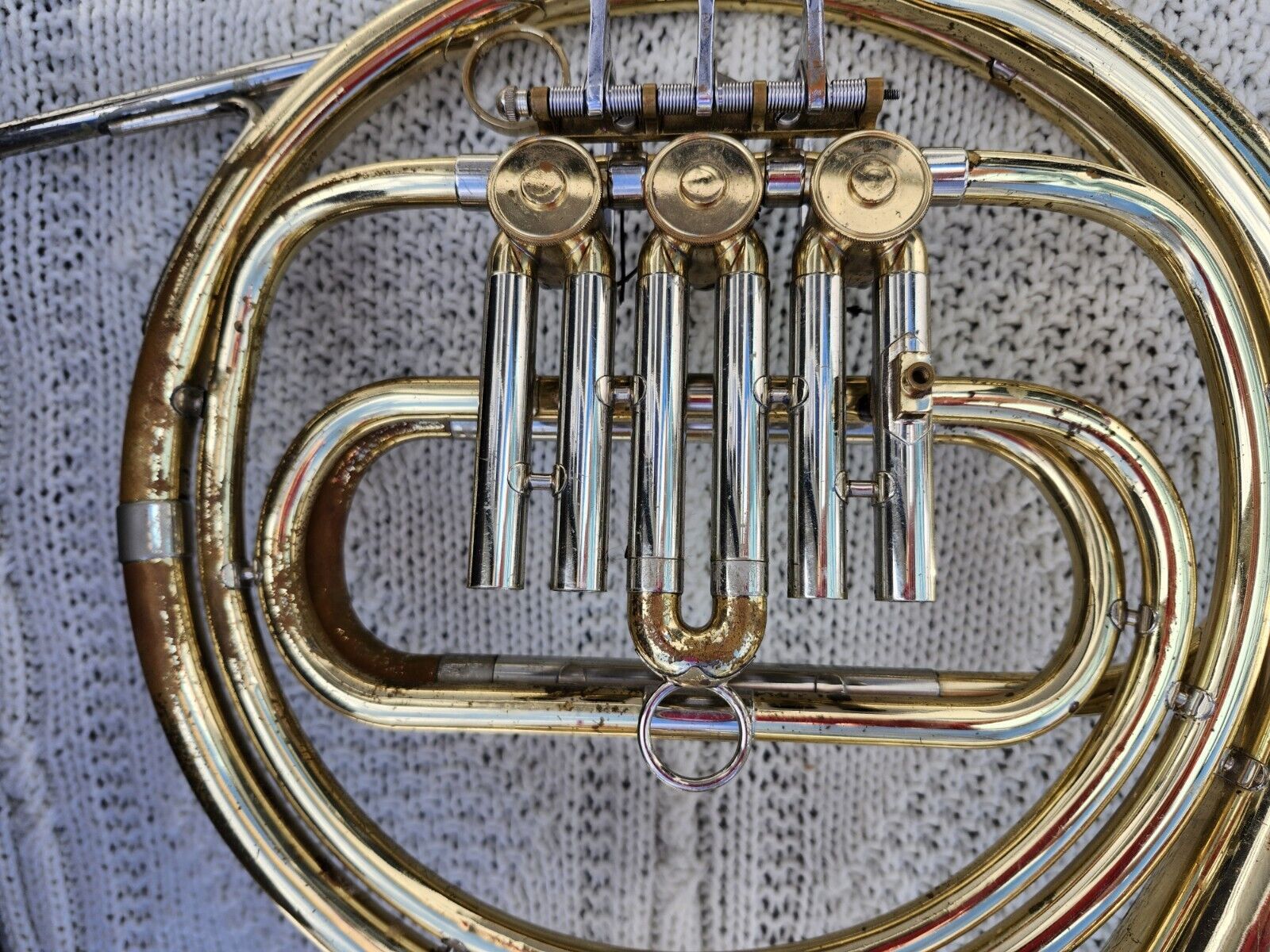 French Horn, King 1156 Single Key F with Eb Slide & Hard Case, circa, circa 1977 8