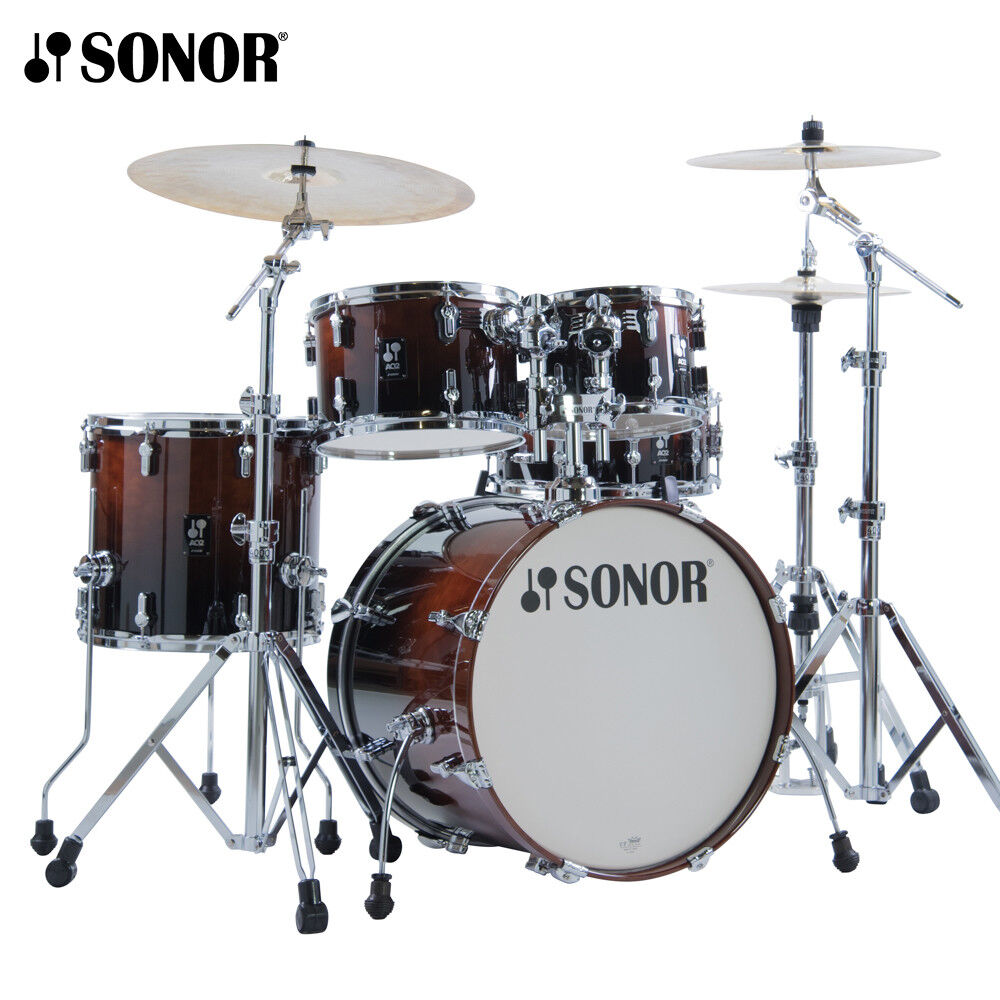 Sonor AQ2 Series 5 Piece 20″ STUDIO Drum Shell Pack Brown Fade AQ2-STUDIOWMCBRF 1