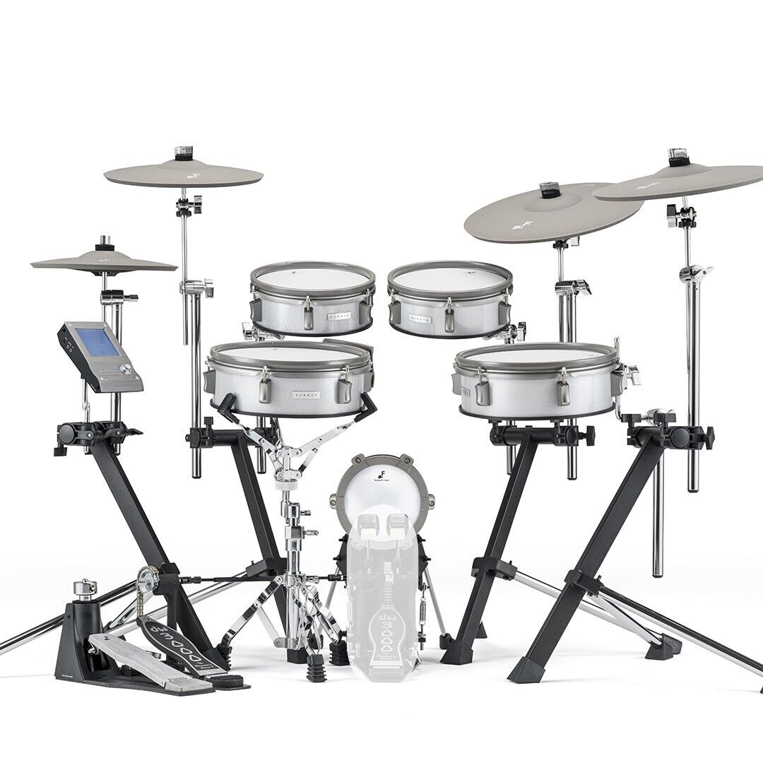 EFNOTE EFNOTE3 5-Piece Electronic Drum Set – White Sparkle 1