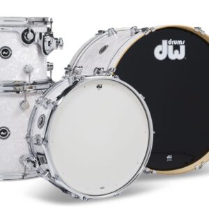 DW DEKTFP04 Acoustic/Electronic Convertible 4-Piece Drum Kit White Marine Pearl - Image 2