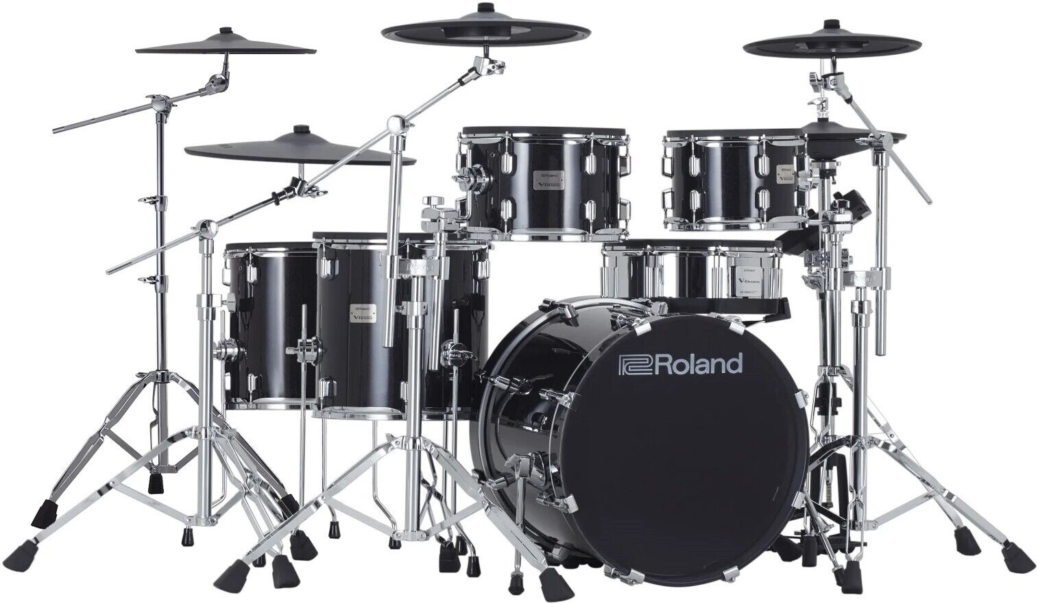 Roland VAD507-K V-Drums Acoustic Design 506 Kit w/Extra Floor Tom, Crash & Stand 1