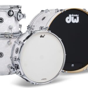 DW DEKTFP04 Acoustic/Electronic Convertible 4-Piece Drum Kit White Marine Pearl - Image 3