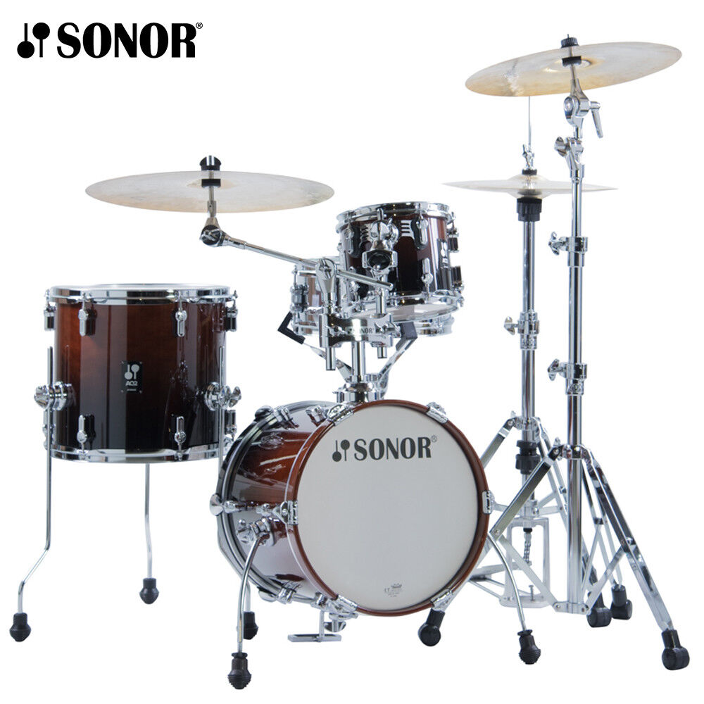 Sonor AQ2 MARTINI Maple 4 Piece Drum Set Shell Pack – Brown Fade Lacquer 1