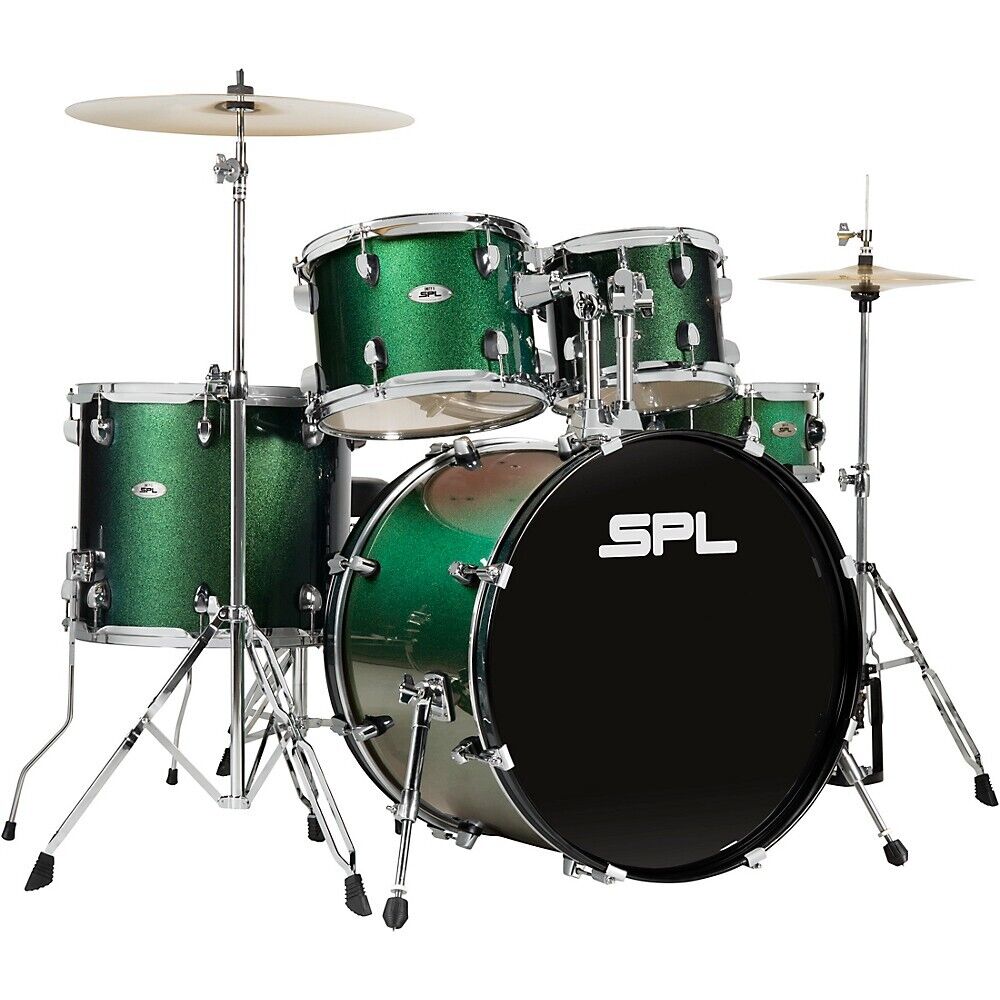 Sound Percussion Labs 5PC Unity II All In One Drum Set Pine Green Glitter 1