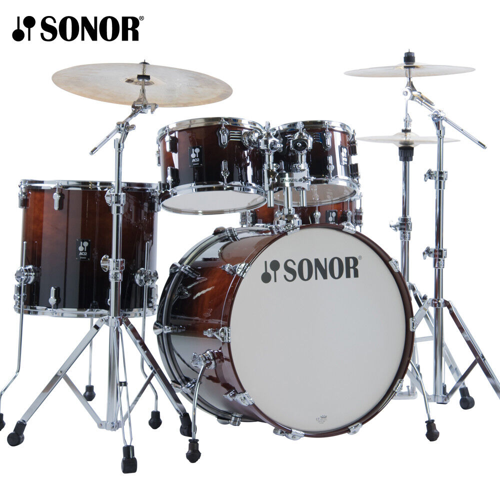 Sonor AQ2 Series 4 Piece 22″ STAGE Drum Shell Pack Brown Fade AQ2-STAGEWMCBRF 1