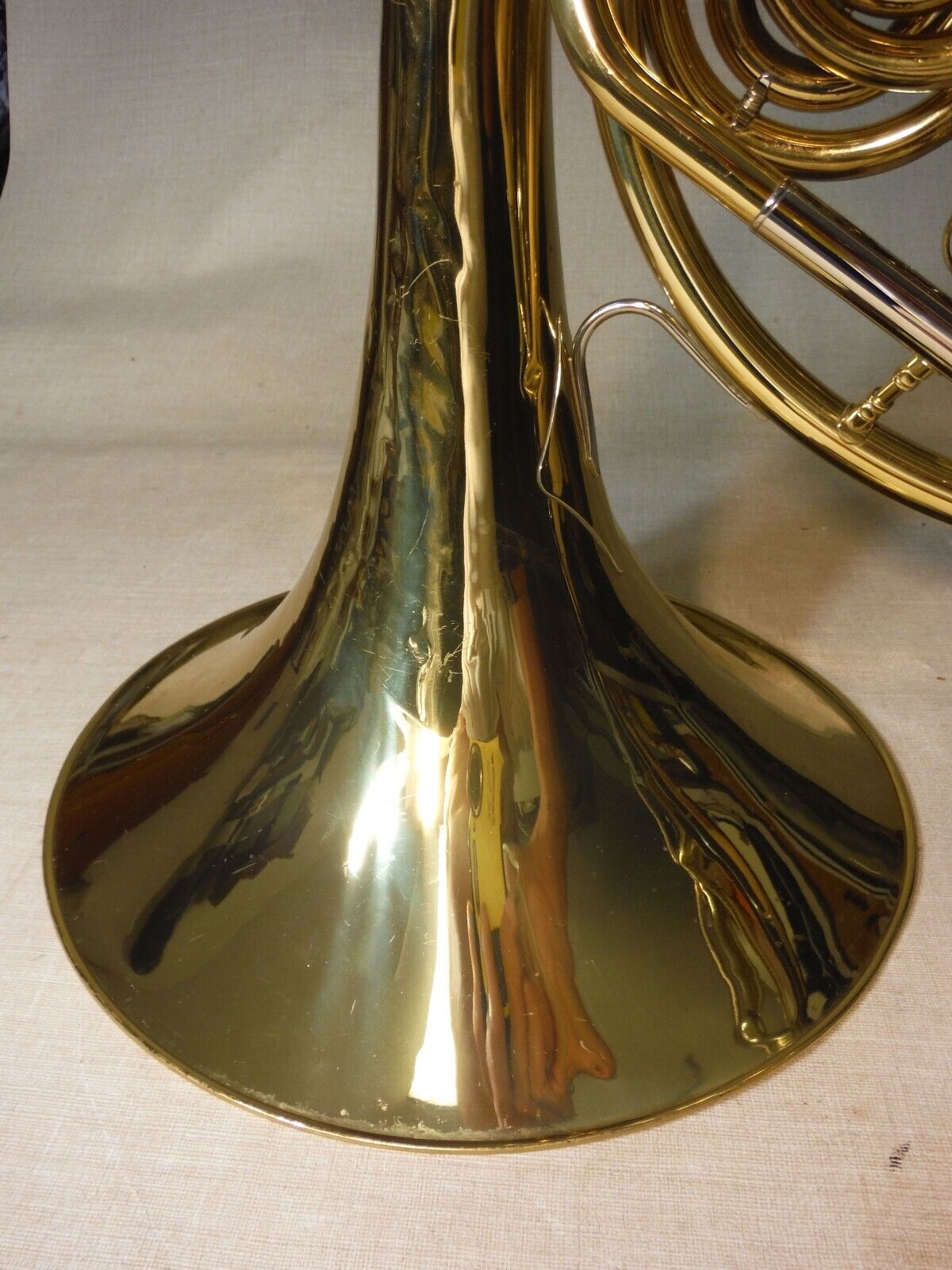 JUPITER JHR-852 DOUBLE FRENCH HORN BRASS WORKING GOOD W/DENTS CASE MOUTHPIECE 17