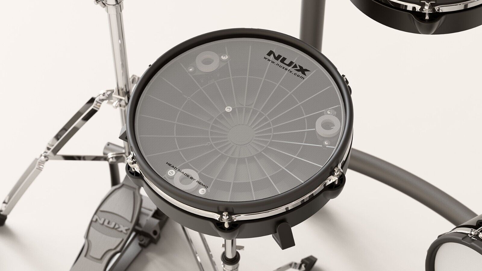 Newest! Nux DM8 all REMO Mesh head digital drum 9-Pieces Electronic Drum 12