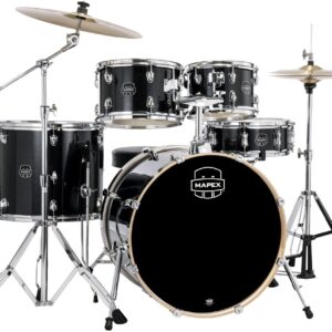 Mapex Venus 5-piece Rock Complete Drum Set - Black Galaxy Sparkle - Image 1