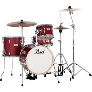 Pearl Midtown 4-Piece Complete Drum Set Matte Red - Image 1