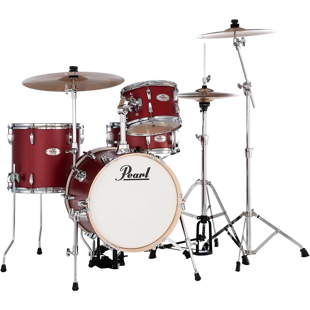 Pearl Midtown 4-Piece Complete Drum Set Matte Red 1