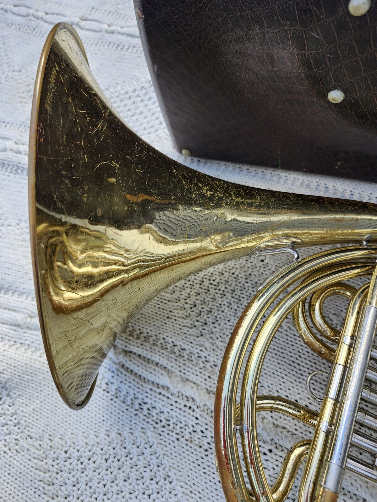 French Horn, King 1156 Single Key F with Eb Slide & Hard Case, circa, circa 1977 12