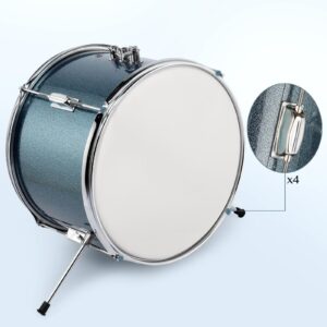 3- 5 Piece Junior Drum Set, Drum Kit with Throne, Cymbal, Drumsticks - Image 5
